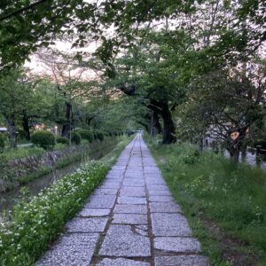 夕暮れの哲学の道